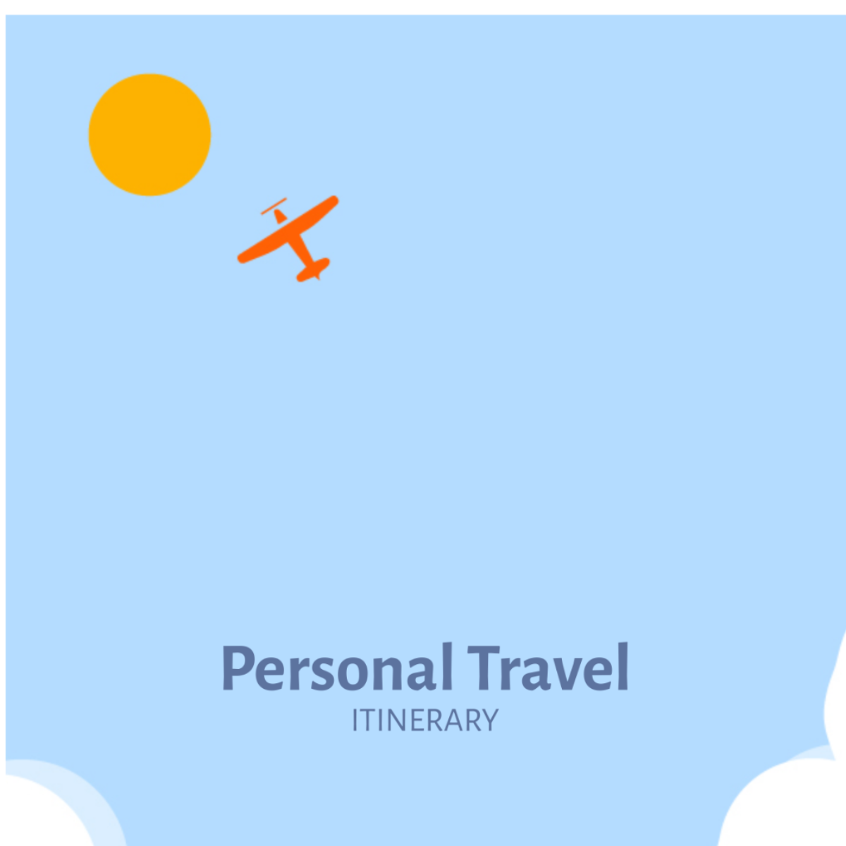 Personal Travel Itinerary Template