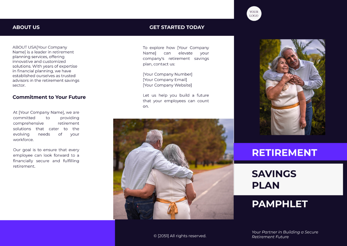Free Retirement Savings Plan Pamphlet Template