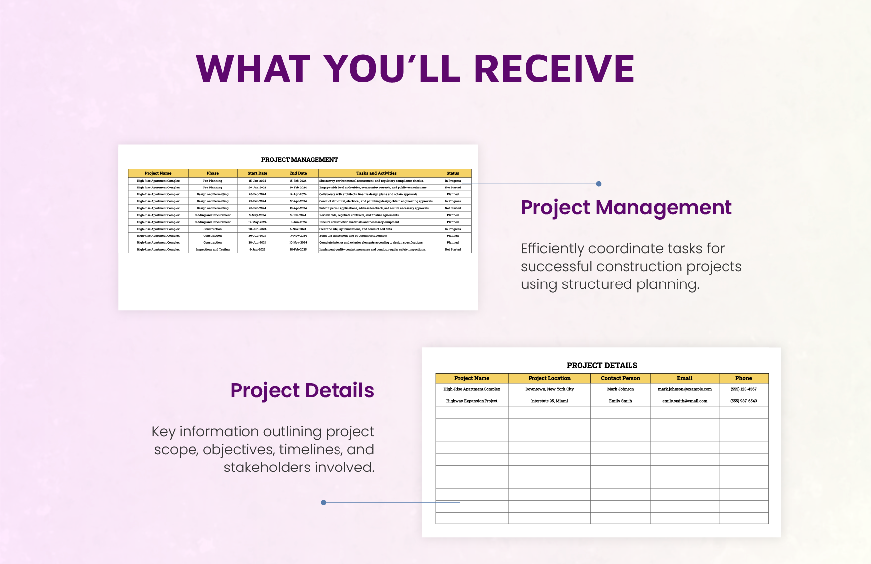 Construction Project Roadmap Template