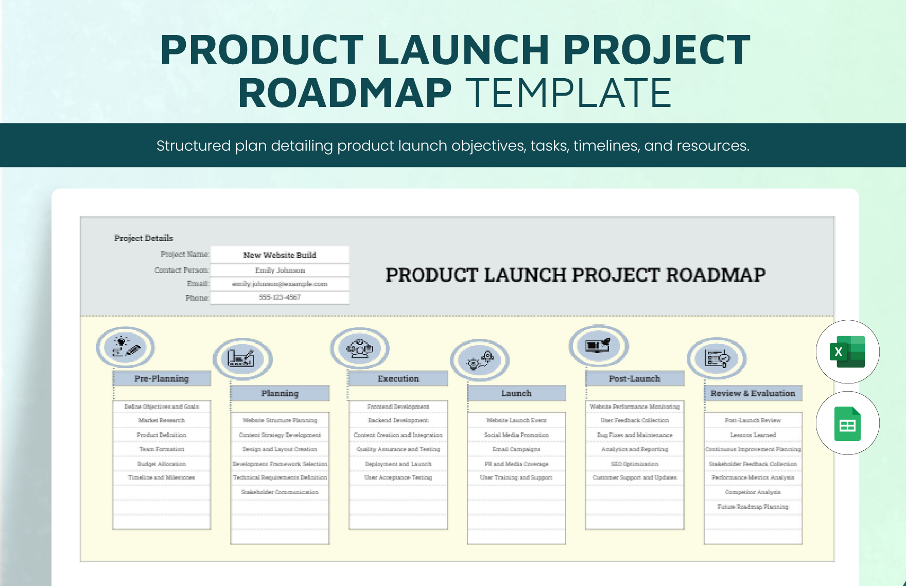 Product Launch Project Roadmap Template