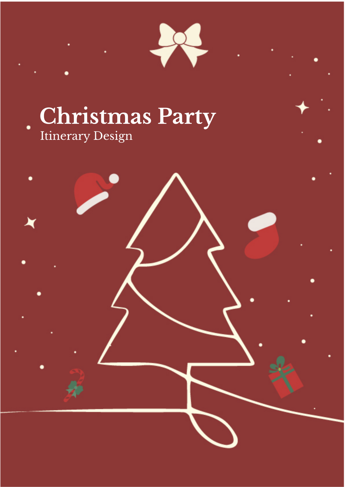 Christmas Party Itinerary Design  Template - Edit Online & Download