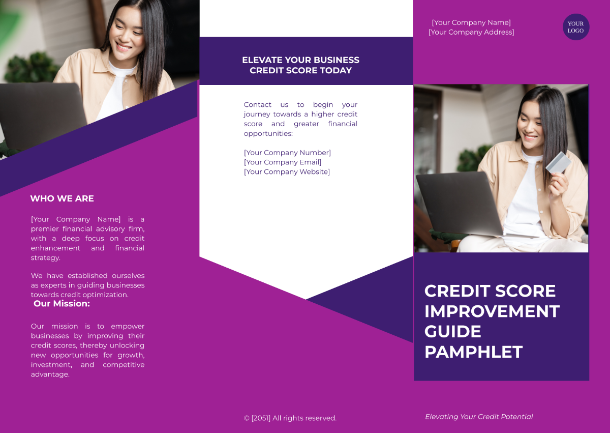 Credit Score Improvement Guide Pamphlet Template