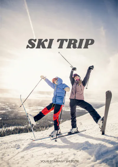 Free Ski Trip Itinerary Template to Edit Online