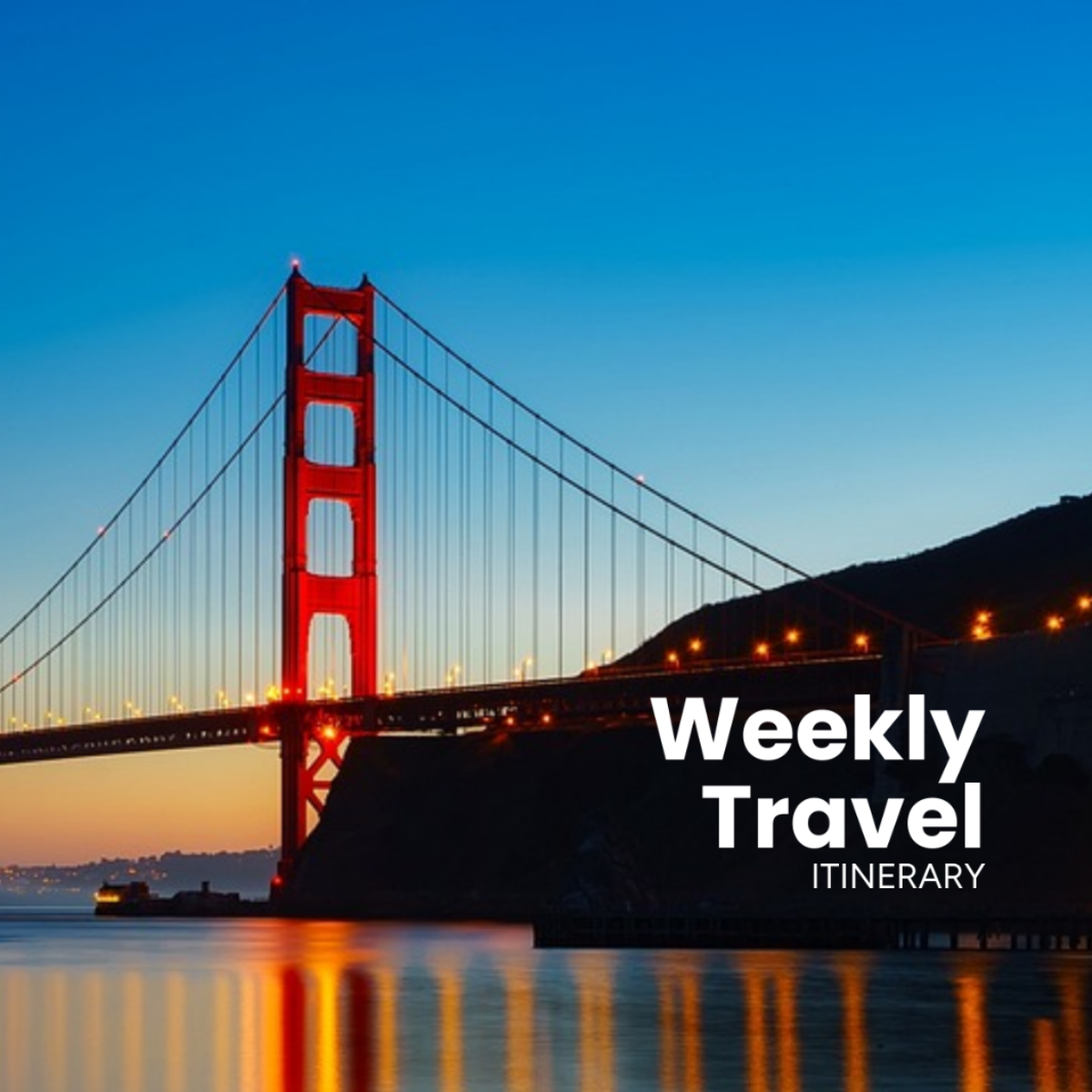 Weekly Travel Itinerary Template