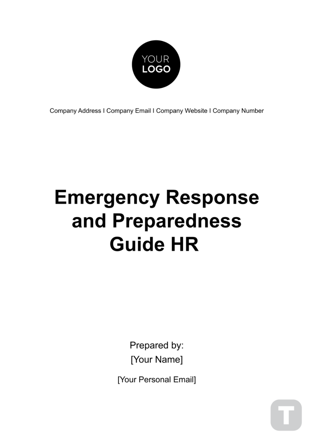 Emergency Response and Preparedness Guide HR Template - Edit Online & Download