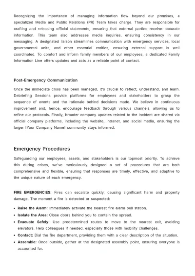 Free Emergency Response and Preparedness Guide HR Template to Edit Online