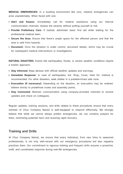 Free Emergency Response and Preparedness Guide HR Template to Edit Online