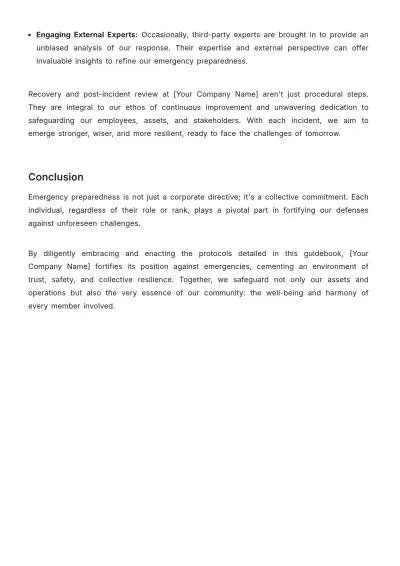 Free Emergency Response and Preparedness Guide HR Template to Edit Online