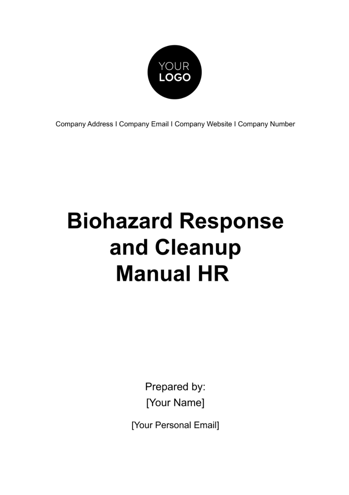 Biohazard Response and Cleanup Manual HR Template - Edit Online & Download