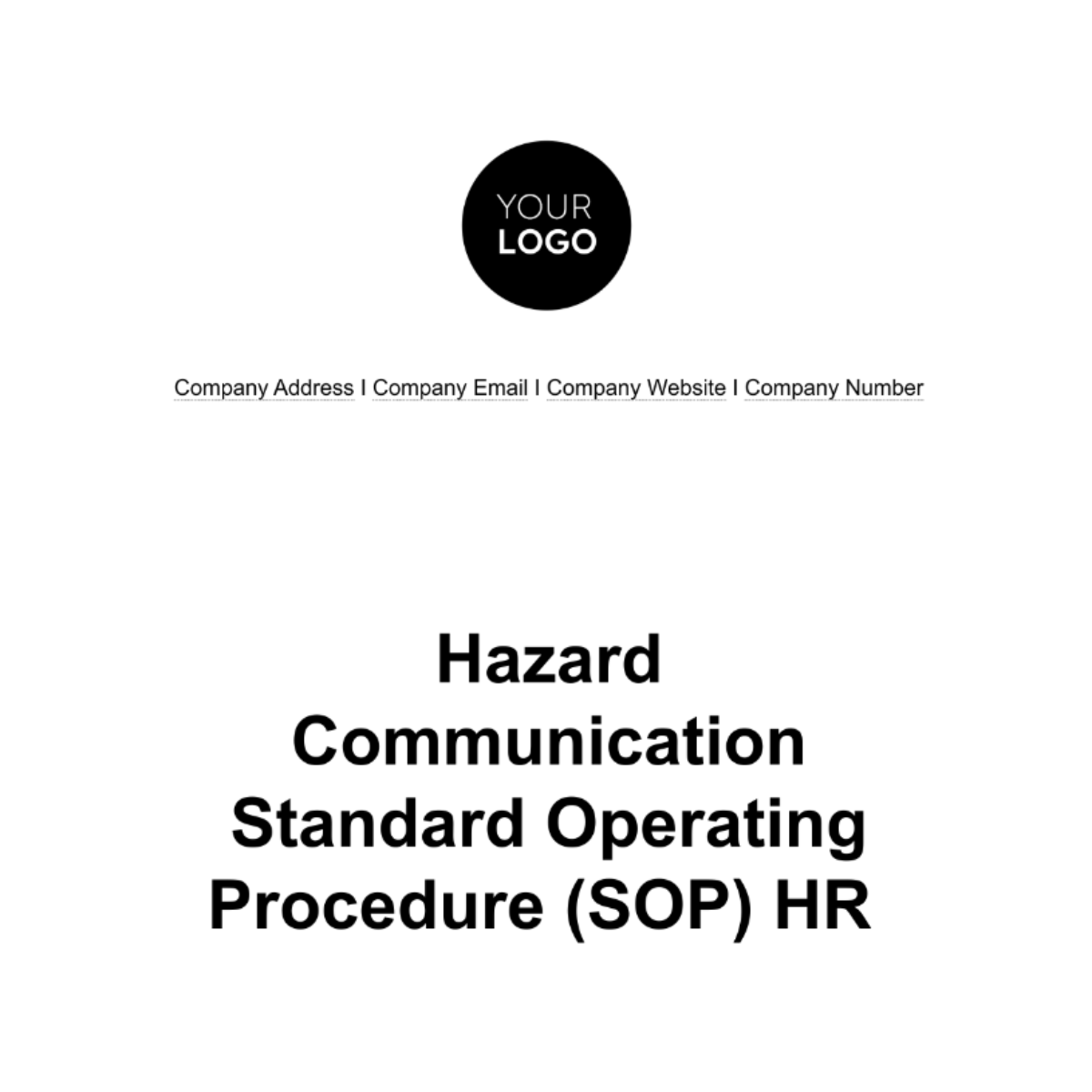 Hazard Communication Standard Operating Procedure (SOP) HR Template - Edit Online & Download