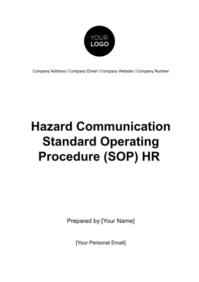 Free Hazard Communication Standard Operating Procedure (SOP) HR Template to Edit Online