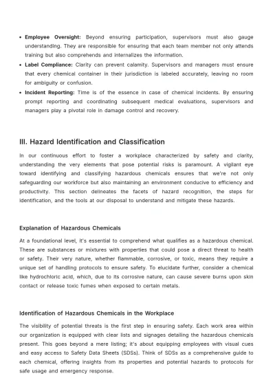 Free Hazard Communication Standard Operating Procedure (SOP) HR Template to Edit Online