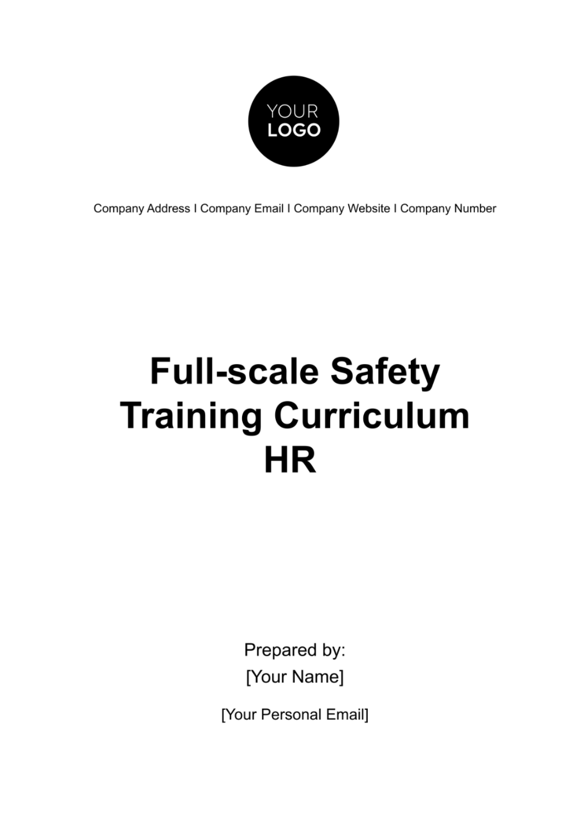 Full-scale Safety Training Curriculum HR Template - Edit Online & Download