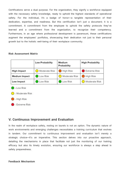 Free Full-scale Safety Training Curriculum HR Template to Edit Online