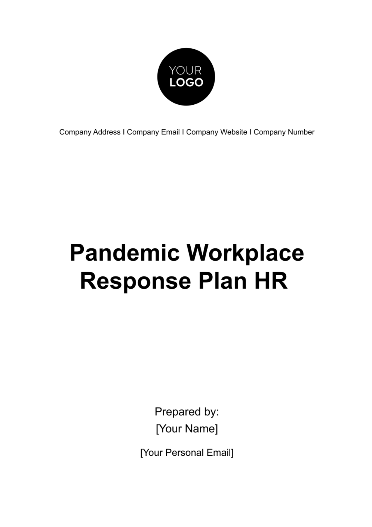 Free Pandemic Workplace Response Plan HR Template