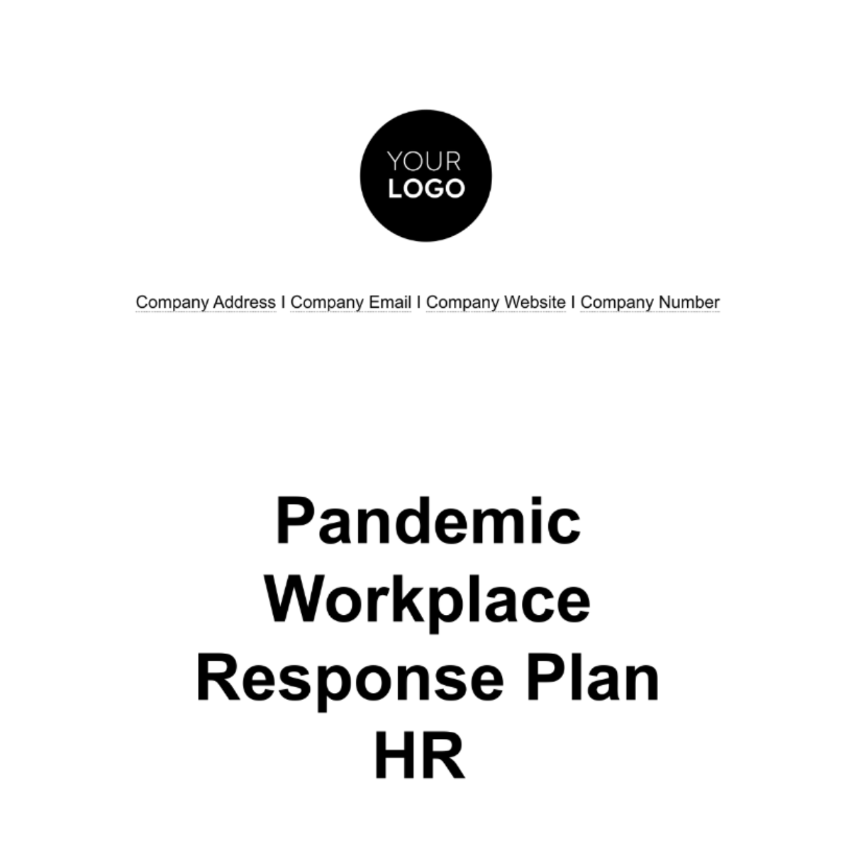 Pandemic Workplace Response Plan HR Template - Edit Online & Download