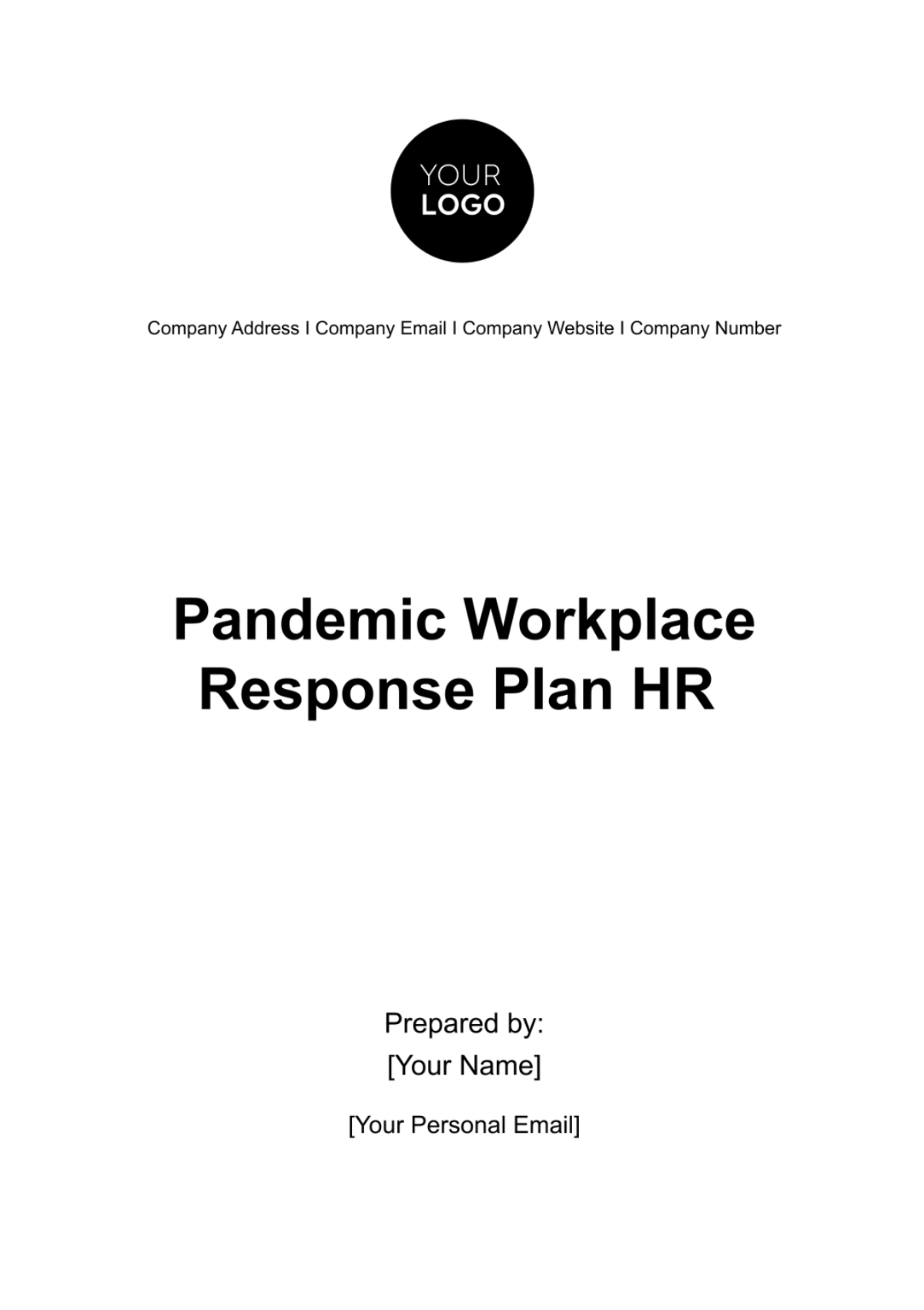 Pandemic Workplace Response Plan HR Template - Edit Online & Download