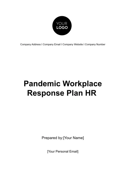 Free Pandemic Workplace Response Plan HR Template to Edit Online