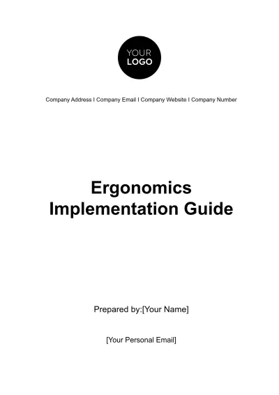 Free Ergonomics Implementation Guide HR Template to Edit Online