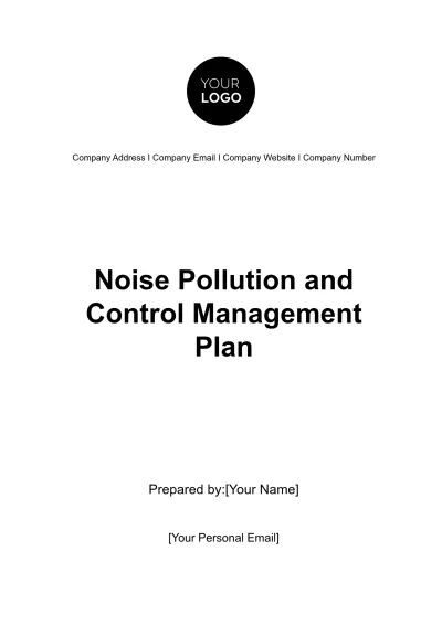Free Noise Pollution and Control Management Plan HR Template to Edit Online