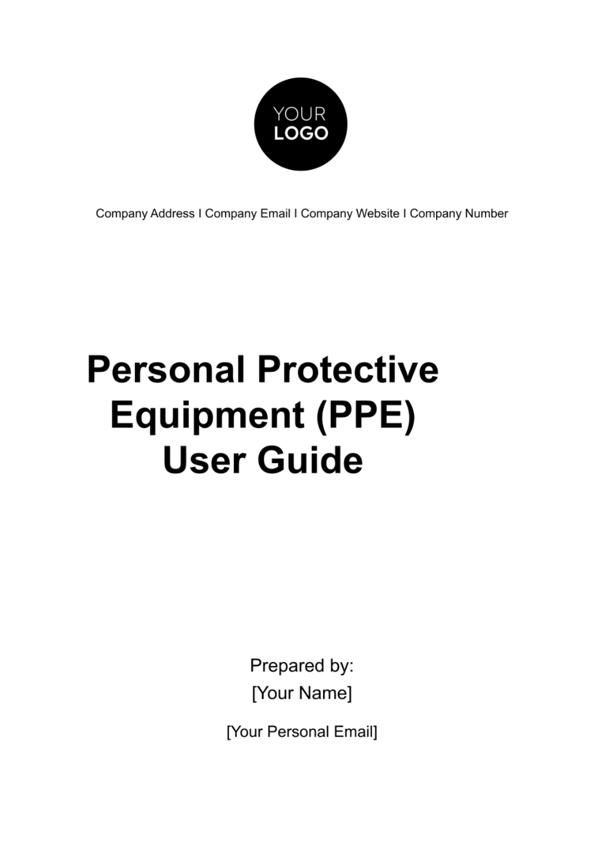 Personal Protective Equipment (PPE) User Guide HR Template