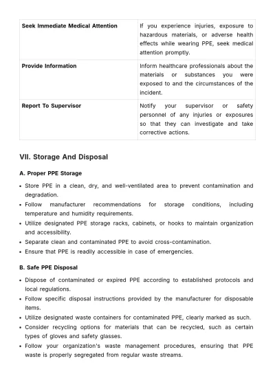 Free Personal Protective Equipment (PPE) User Guide HR Template to Edit Online