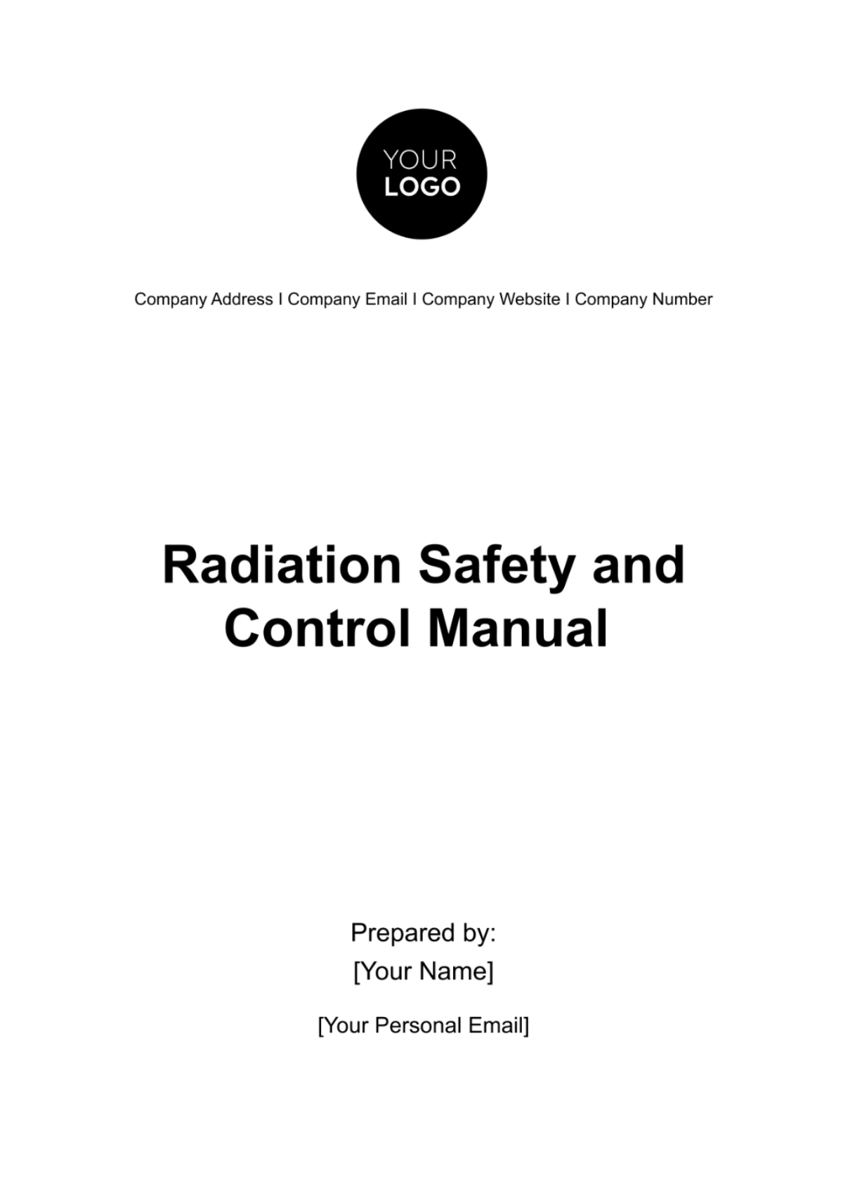 Radiation Safety and Control Manual HR Template - Edit Online & Download