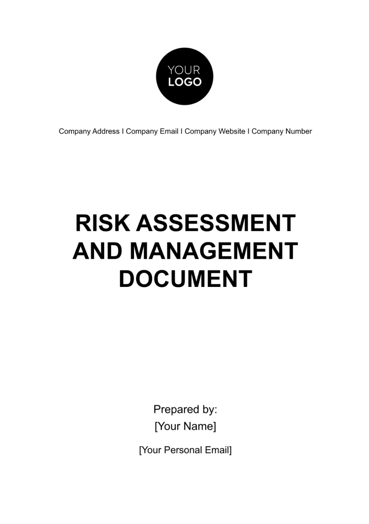 Risk Assessment and Management Document HR Template