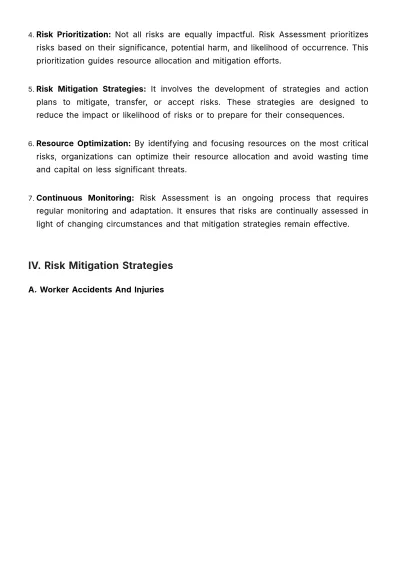 Free Risk Assessment and Management Document HR Template to Edit Online