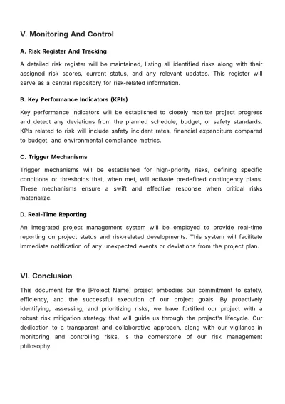 Free Risk Assessment and Management Document HR Template to Edit Online