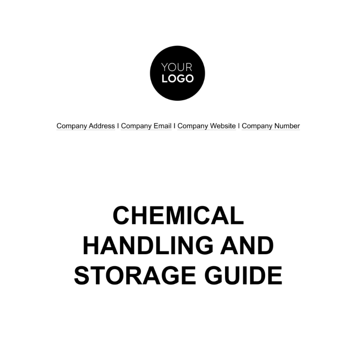 Chemical Handling and Storage Guide HR Template - Edit Online & Download