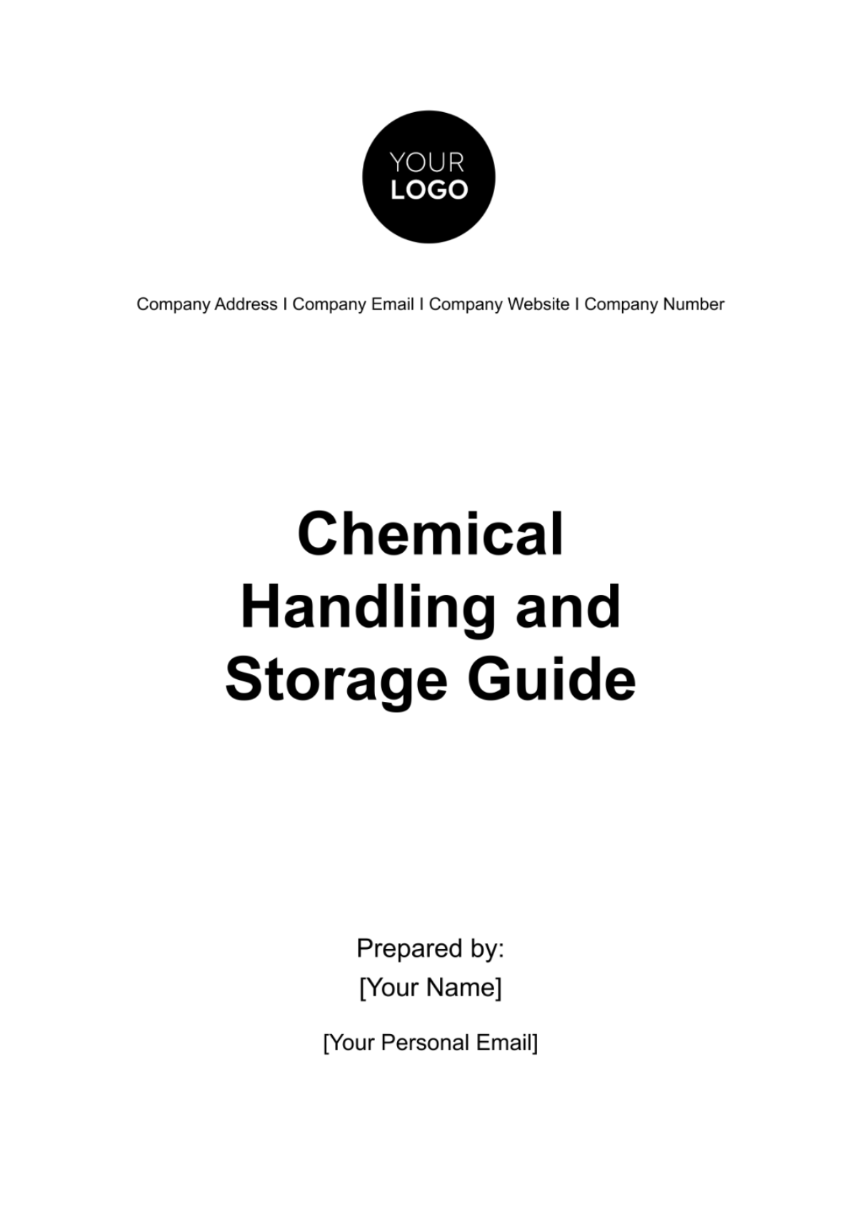 Chemical Handling and Storage Guide HR Template - Edit Online & Download