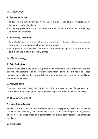Free Fire Drill and Evacuation Feasibility Study HR Template to Edit Online