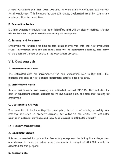 Free Fire Drill and Evacuation Feasibility Study HR Template to Edit Online