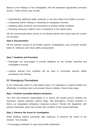 Free Slip, Trip, and Fall Prevention Guide HR Template to Edit Online