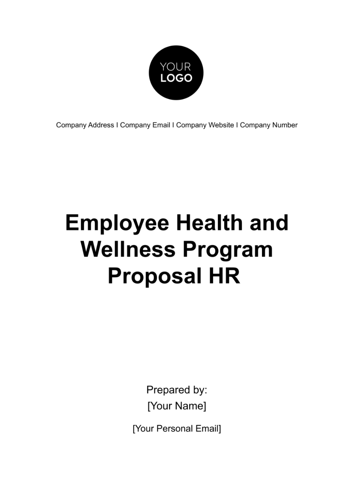 Employee Health and Wellness Program Proposal HR Template - Edit Online & Download