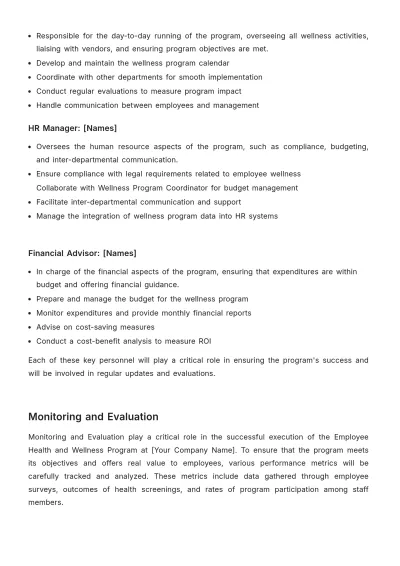 Free Employee Health and Wellness Program Proposal HR Template to Edit Online