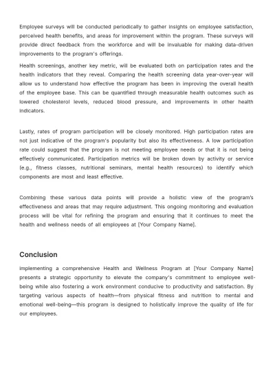 Free Employee Health and Wellness Program Proposal HR Template to Edit Online