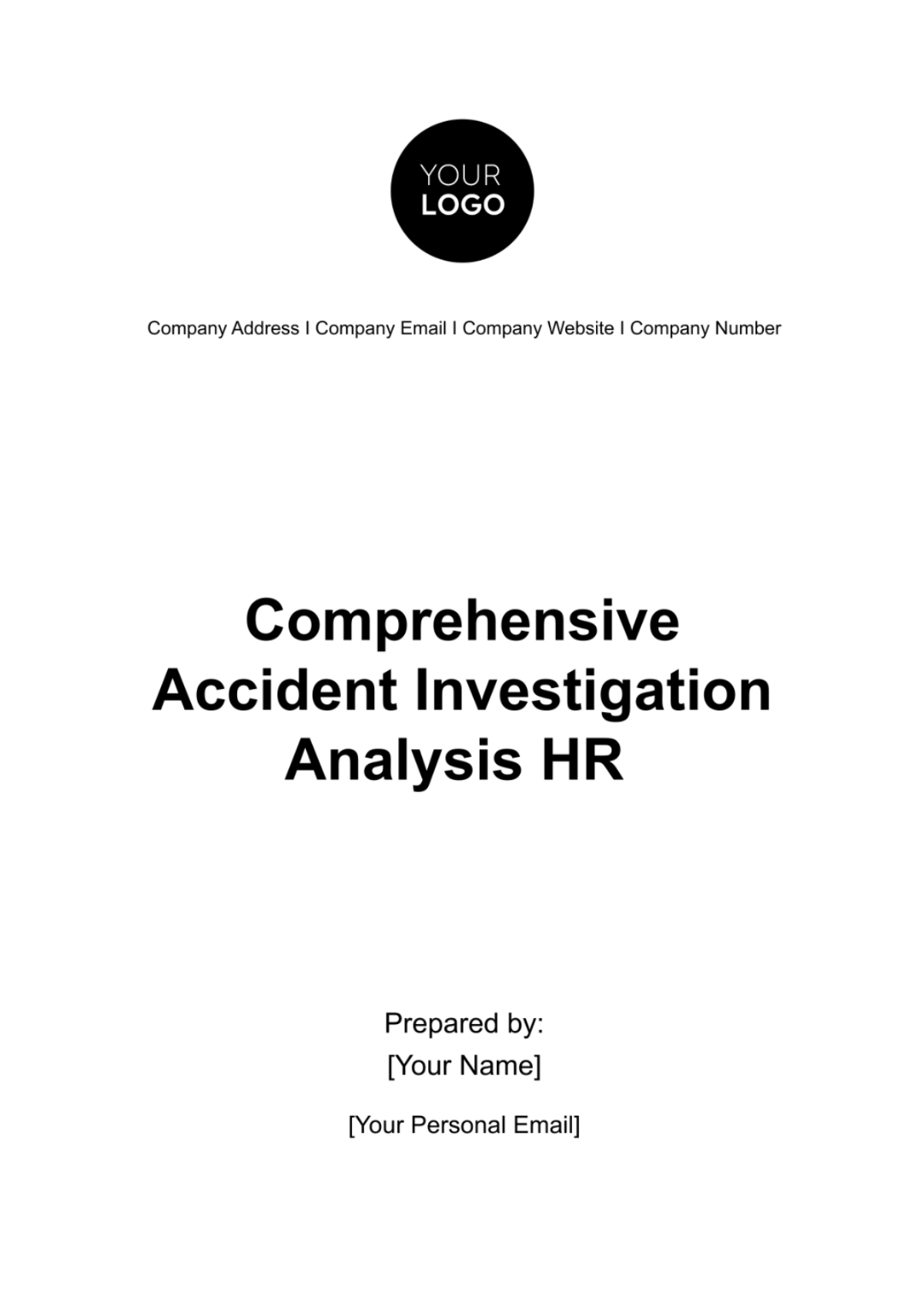 Comprehensive Accident Investigation Analysis HR Template