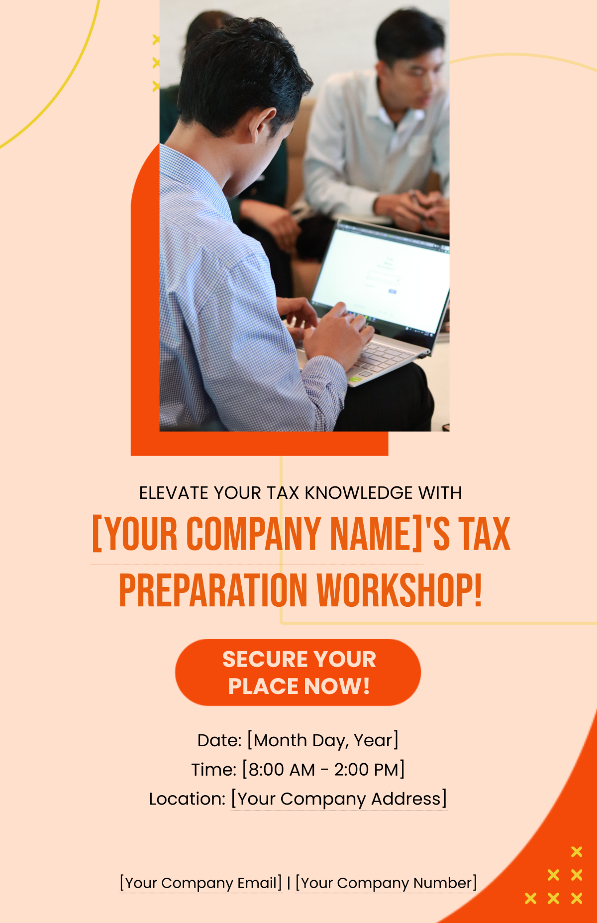 Tax Preparation Workshop Poster Template