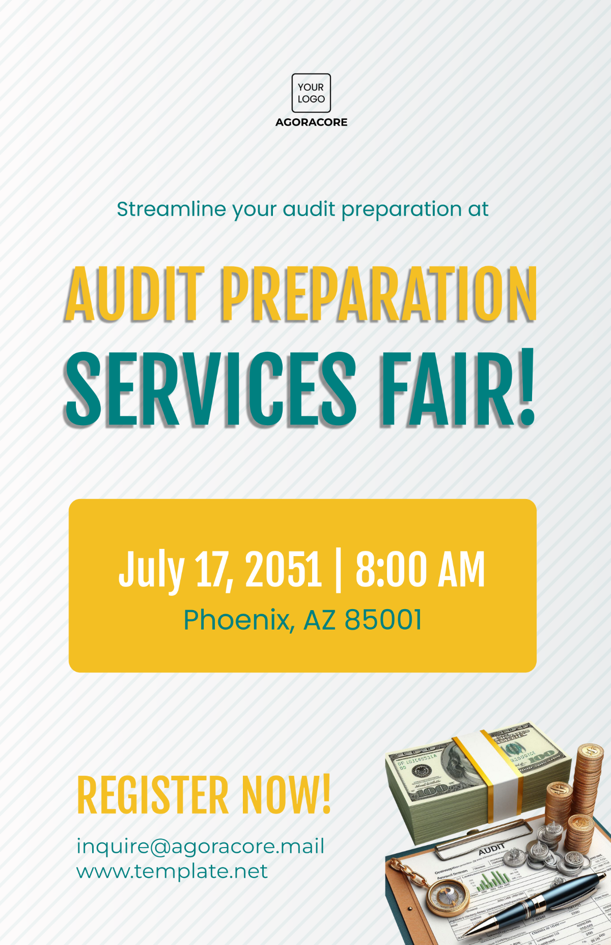 Audit Preparation Services Fair Poster Template - Edit Online & Download