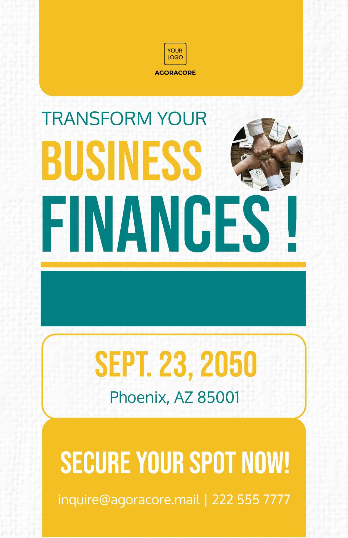 Free Small Business Accounting Solutions Expo Poster Template