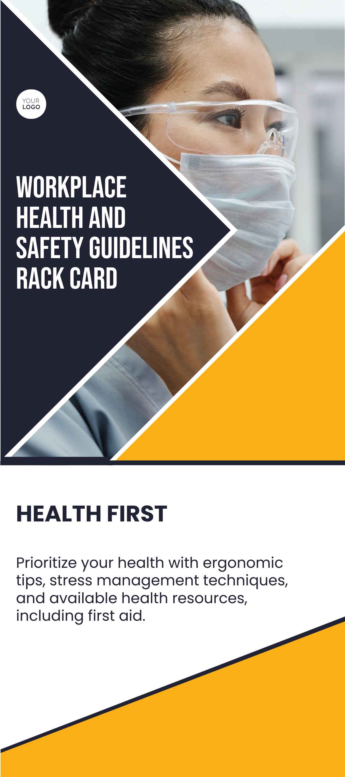 Workplace Health and Safety Guidelines Rack Card Template