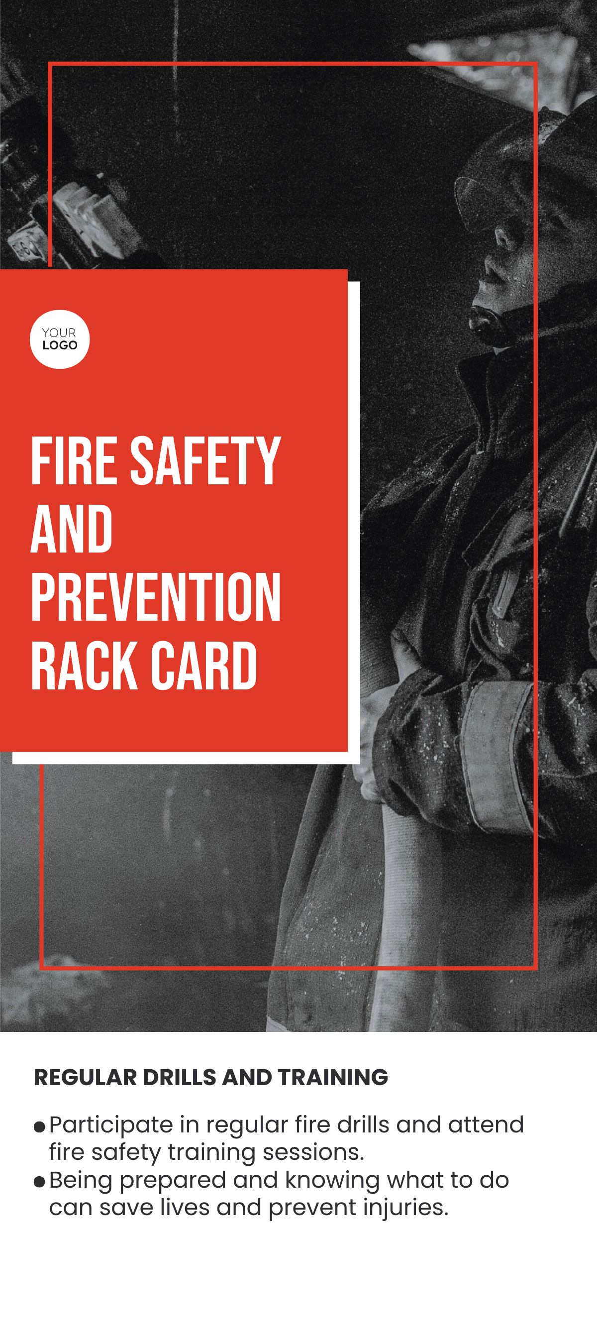 Fire Safety and Prevention Rack Card Template