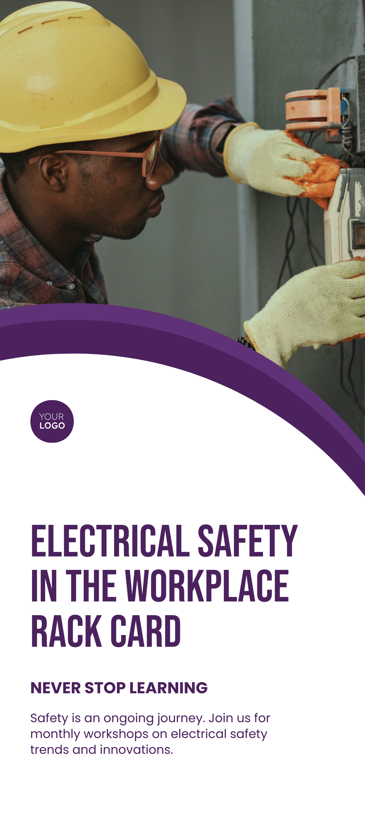 Electrical Safety in the Workplace Rack Card Template