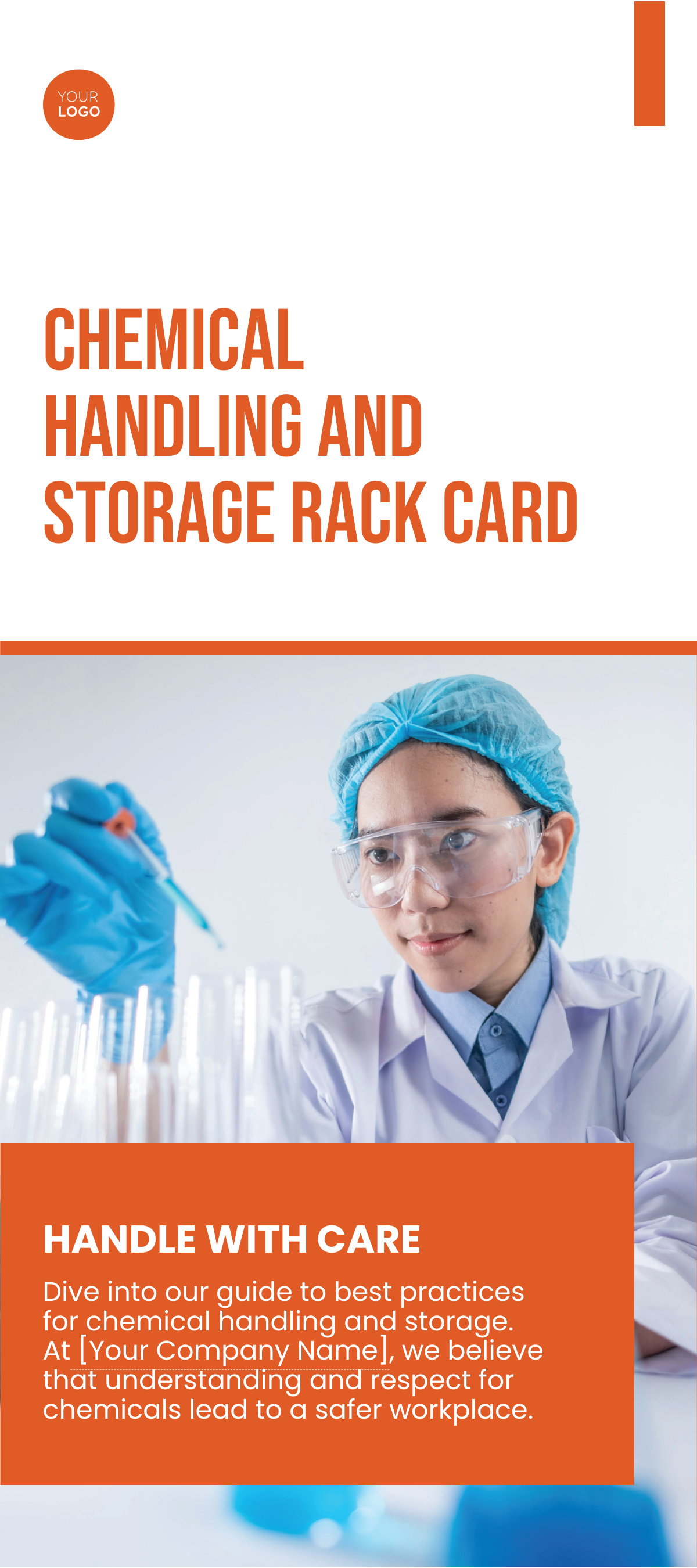 Chemical Handling and Storage Rack Card Template