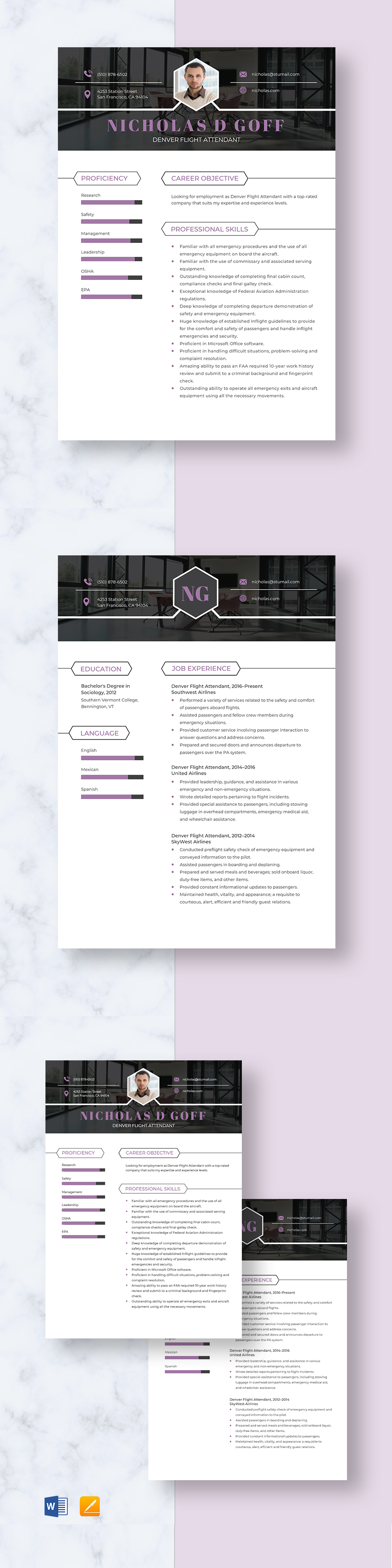 Free Denver Flight Attendant Resume Template Word Apple Pages Free Denver Flight Attendant Resume Template Word Apple Pages