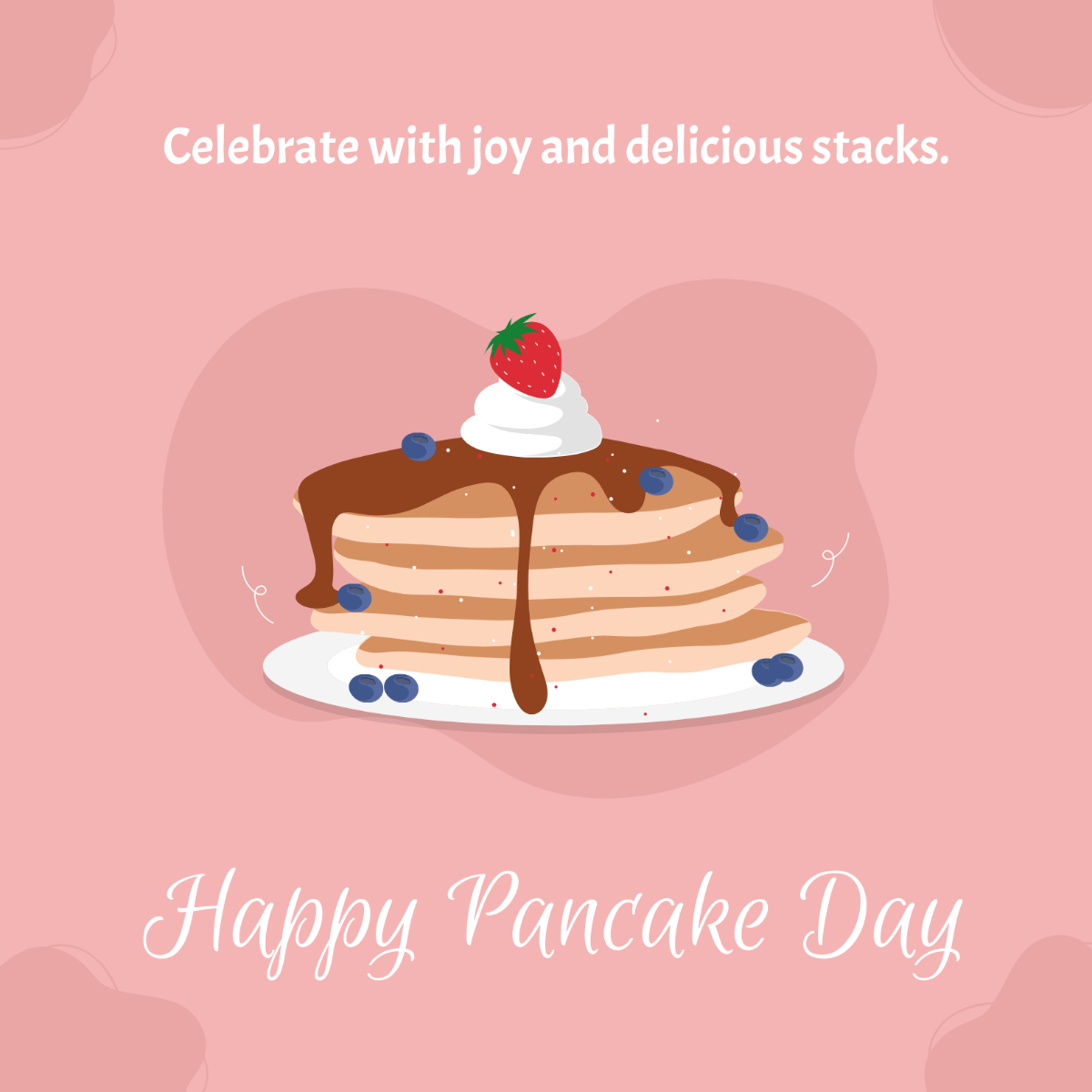 Free  Pancake Day LinkedIn Post Template