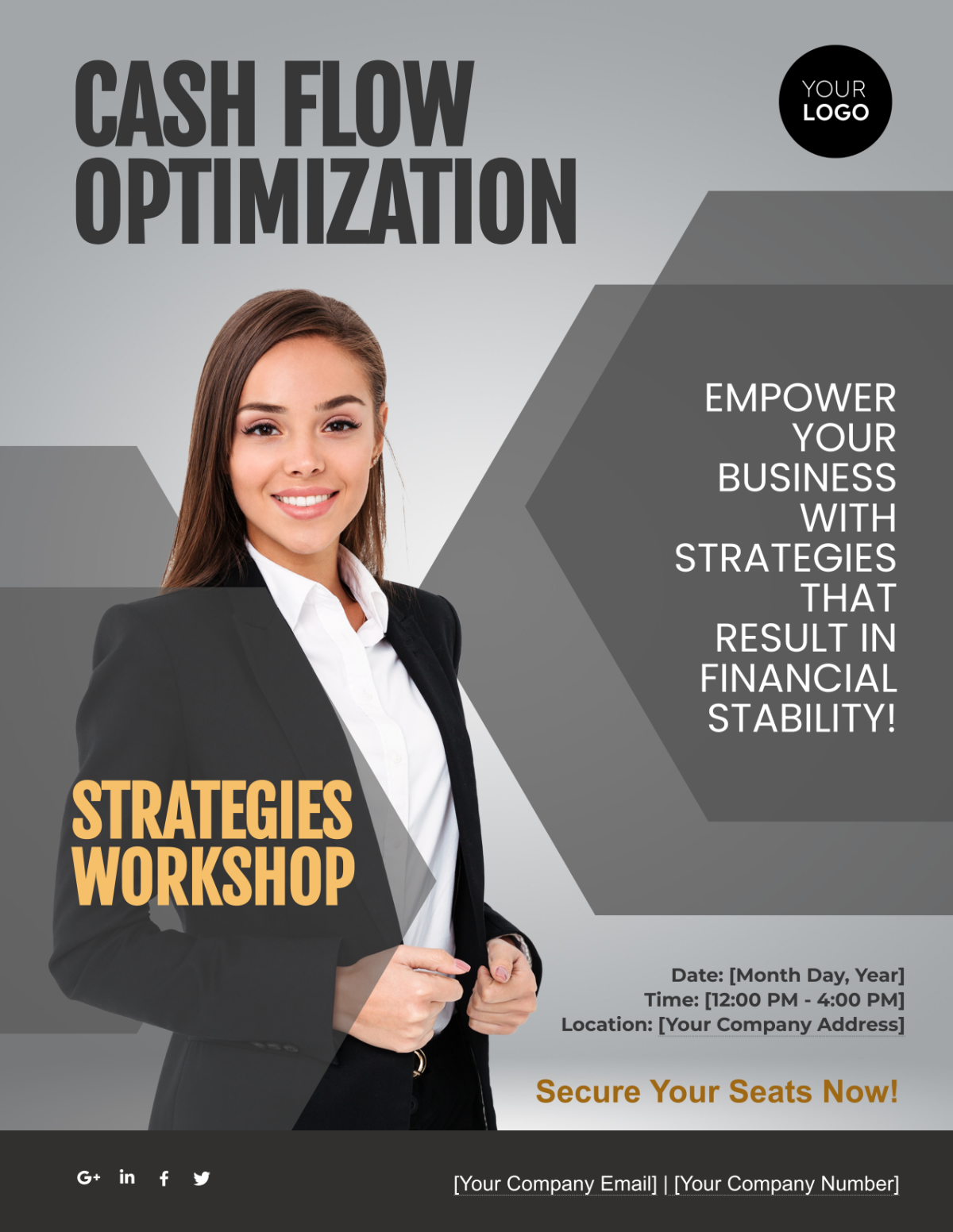 Cash Flow Optimization Strategies Workshop Flyer