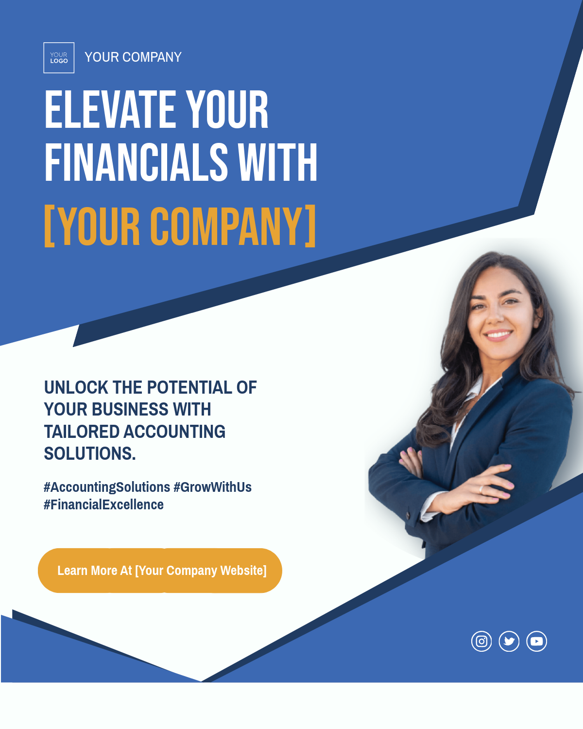 Free Accounting Facebook Post Template to Edit Online